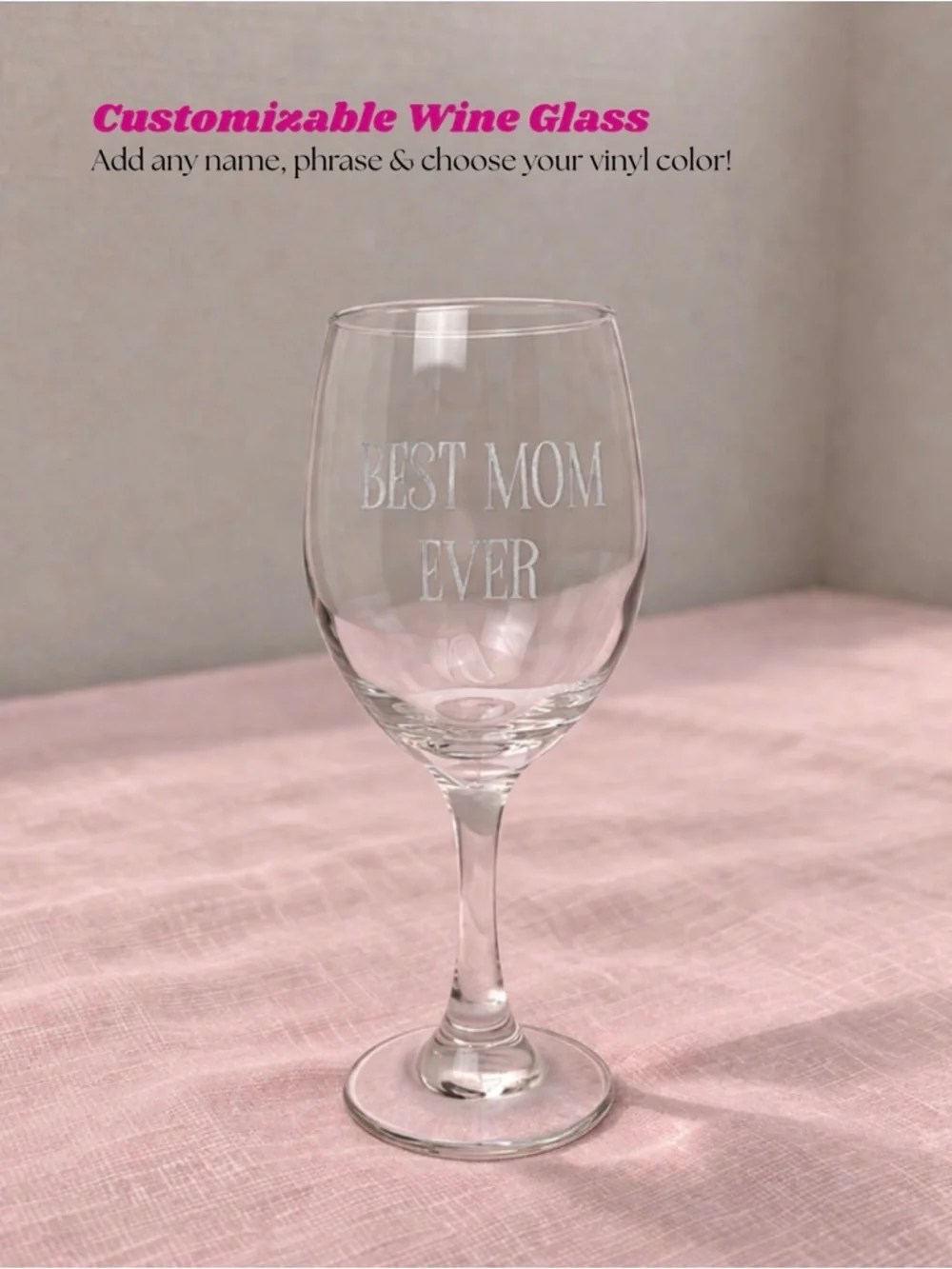 Mothers Day Gift Box for Mom Personalized Wine Glass Spa Gift Set Card